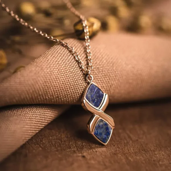 Mosaic Necklace Rose Lapislazuli