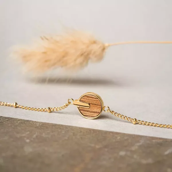Opacity Necklace Marmorholz Gold