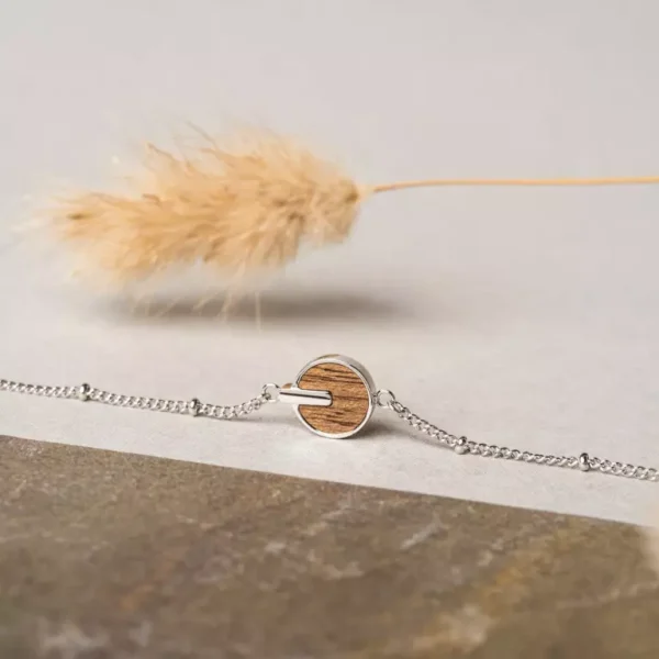 Opacity Bracelet Walnuss Silber