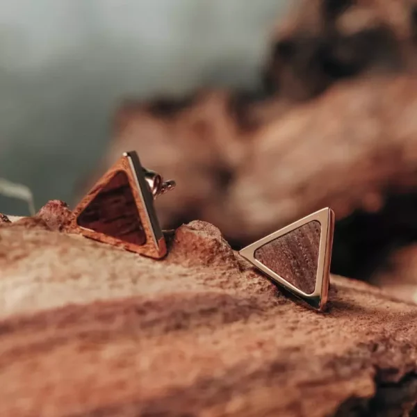 Scale Ohrringe Walnuss Rosegold